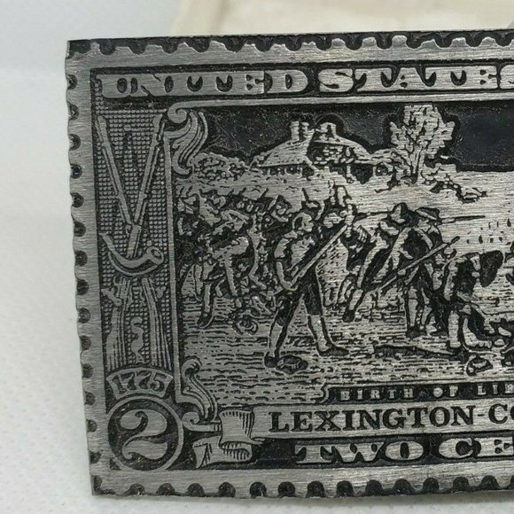 U.S Postage Lexington Concord 2 Cents Belt Buckle - Picture 2 of 10